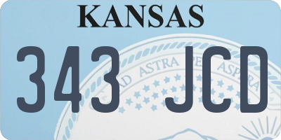 KS license plate 343JCD