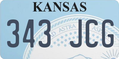 KS license plate 343JCG