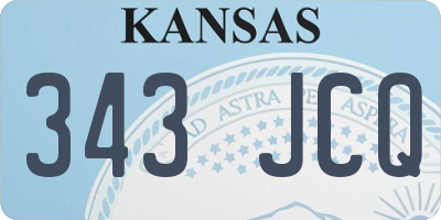 KS license plate 343JCQ