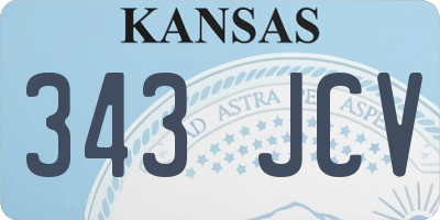 KS license plate 343JCV