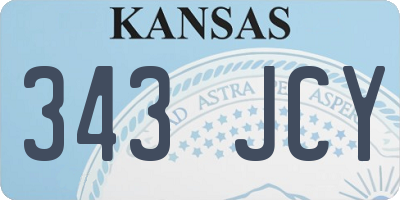 KS license plate 343JCY