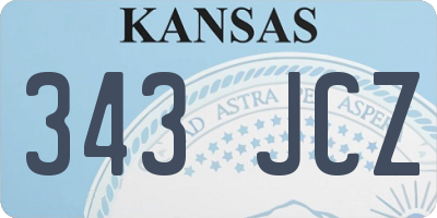 KS license plate 343JCZ