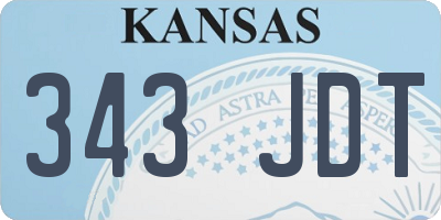 KS license plate 343JDT