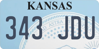 KS license plate 343JDU