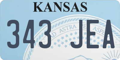 KS license plate 343JEA