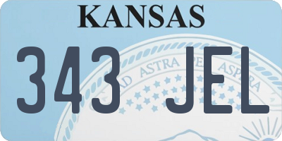 KS license plate 343JEL