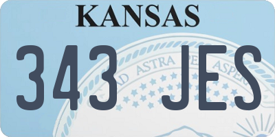 KS license plate 343JES