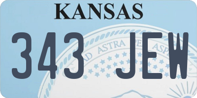 KS license plate 343JEW