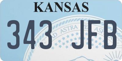 KS license plate 343JFB