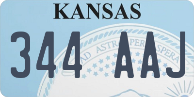 KS license plate 344AAJ