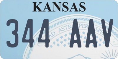 KS license plate 344AAV