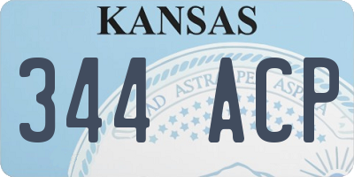 KS license plate 344ACP