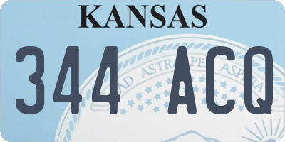 KS license plate 344ACQ