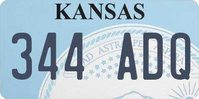 KS license plate 344ADQ