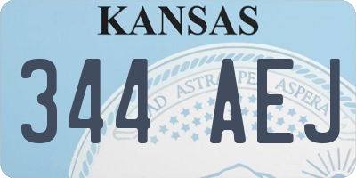 KS license plate 344AEJ