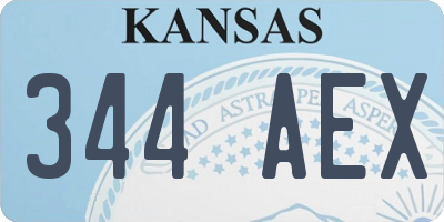 KS license plate 344AEX