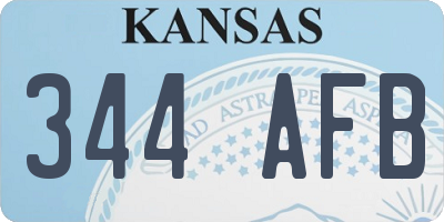 KS license plate 344AFB