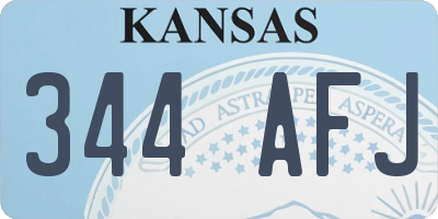KS license plate 344AFJ