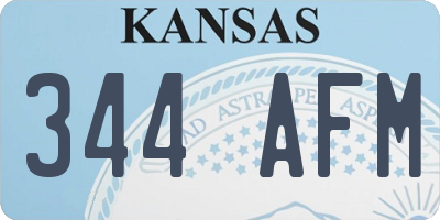 KS license plate 344AFM