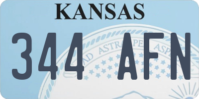 KS license plate 344AFN