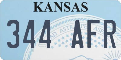 KS license plate 344AFR