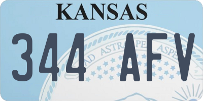 KS license plate 344AFV