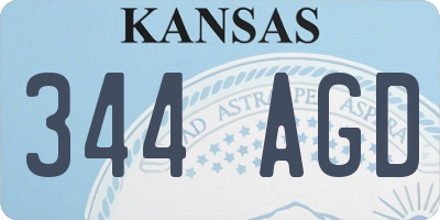 KS license plate 344AGD