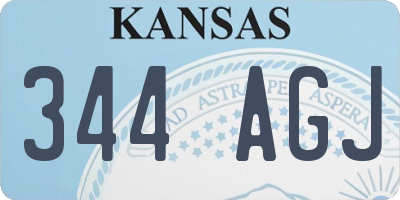 KS license plate 344AGJ
