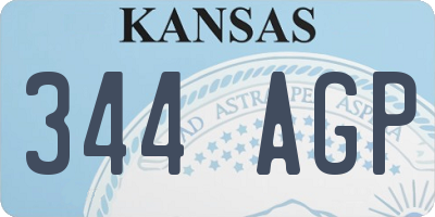 KS license plate 344AGP