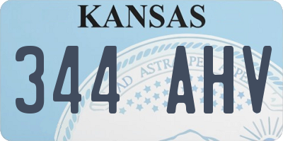KS license plate 344AHV