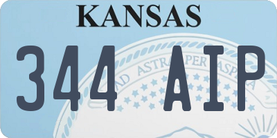 KS license plate 344AIP