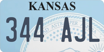 KS license plate 344AJL