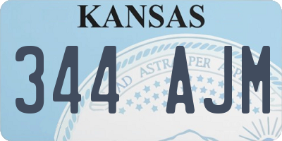 KS license plate 344AJM