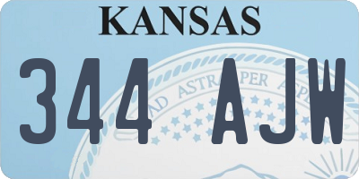 KS license plate 344AJW