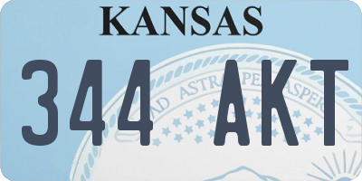 KS license plate 344AKT