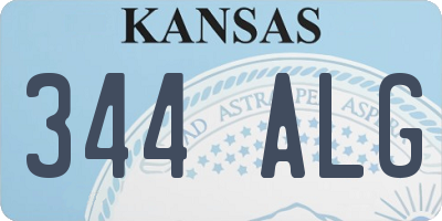 KS license plate 344ALG