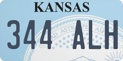 KS license plate 344ALH