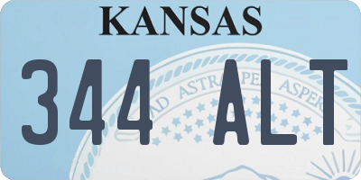 KS license plate 344ALT