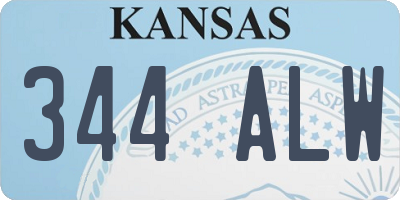 KS license plate 344ALW