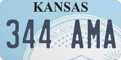 KS license plate 344AMA