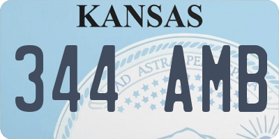 KS license plate 344AMB