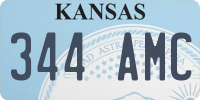 KS license plate 344AMC