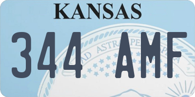 KS license plate 344AMF