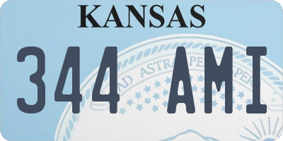 KS license plate 344AMI