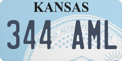 KS license plate 344AML