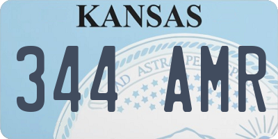 KS license plate 344AMR