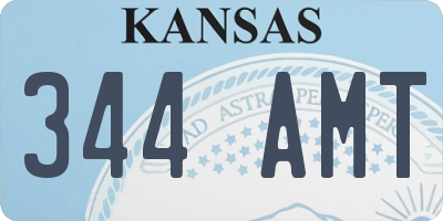 KS license plate 344AMT