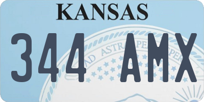 KS license plate 344AMX