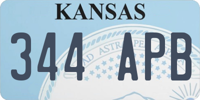 KS license plate 344APB