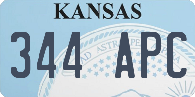 KS license plate 344APC